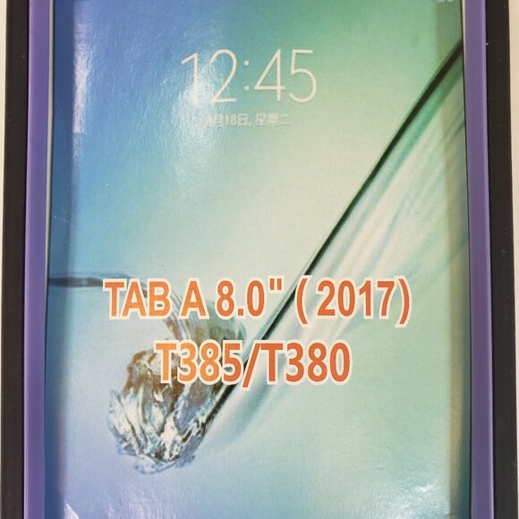 Purple & Black Cover Case For Samsung Galaxy Tab Tablet A 8.0 2017 T380 - Picture 4 of 6